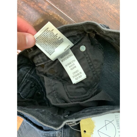 AGOLDE Black Riley Crop Straight Denim Jeans, Size 25 - Picture 3 of 4